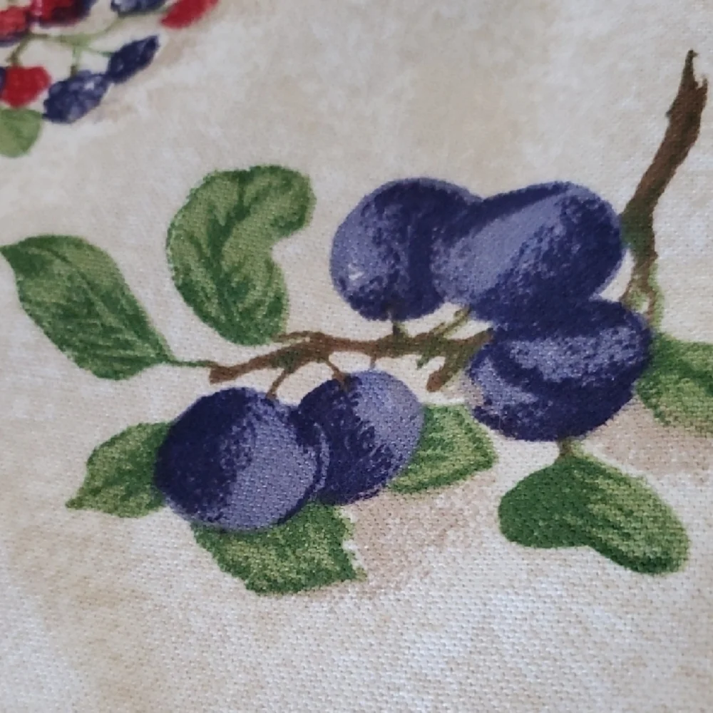 Longaberger Authentic XL Oval Picnic Tote Liner Fruit Medley